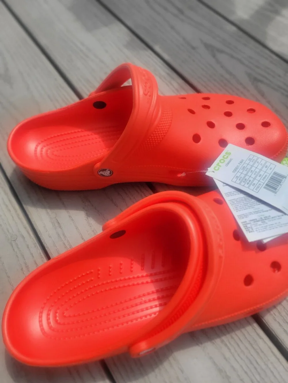 CROCS Classic Clog in Coral-Red Orange Men's Size13 Shoes Sandals